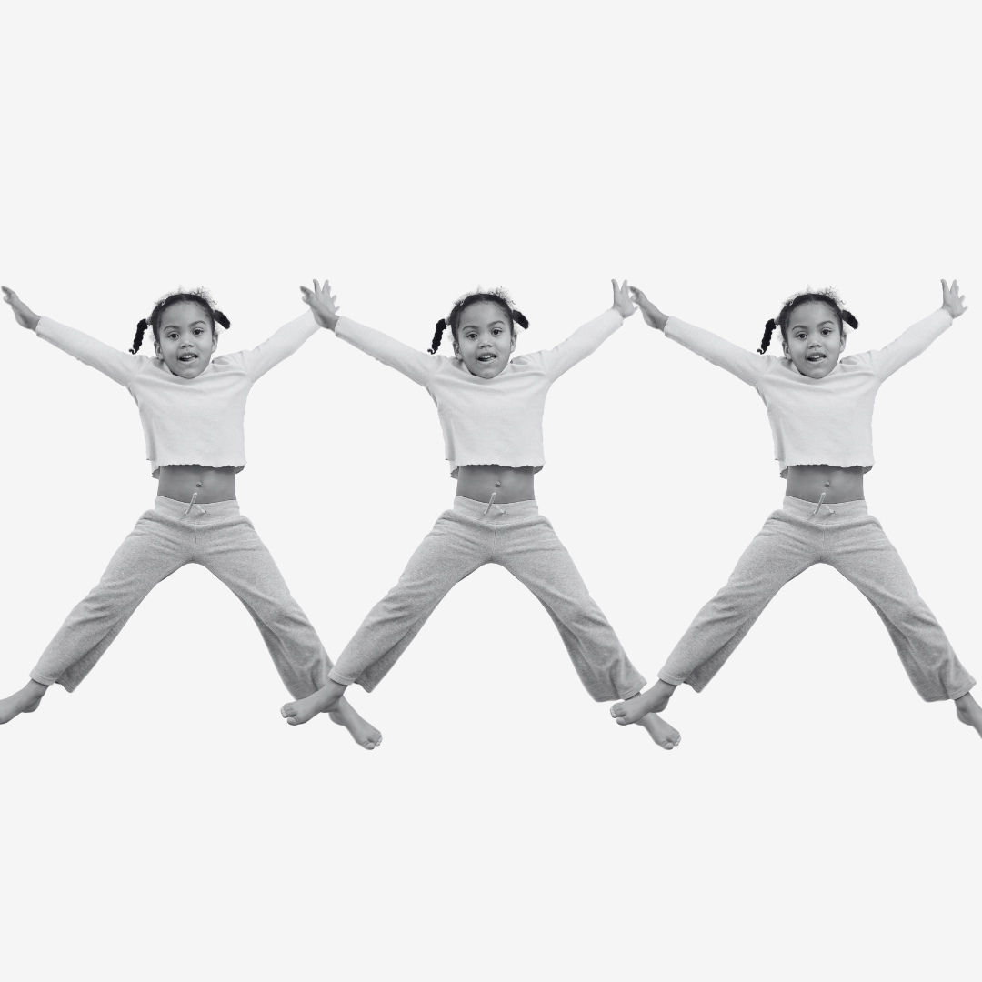 Children jumping and moving actively for better learning and mood